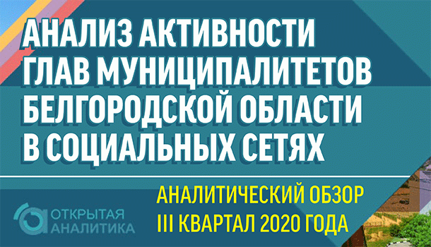 Активность глав муниципалитетов Белгородской области в социальных сетях (III квартал 2020 года)